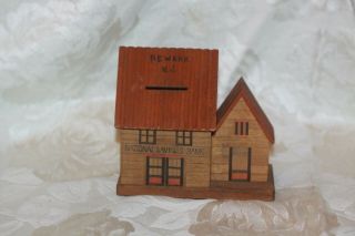 Vintage Wood Toy Coin Savings Bank Occupied Japan