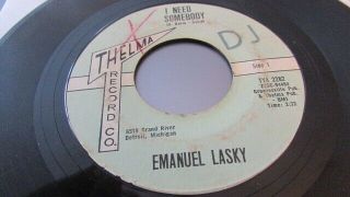 Emanuel Laskey Northern Soul 45 I Need Somebody Thelma Label Tomorrow