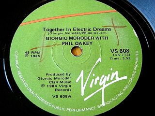 Giorgio Moroder With Philip Oakey - Together In Electric Dreams 7 " Vinyl (ex)