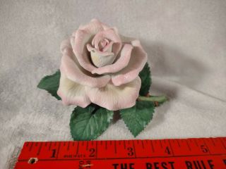 Lenox Fine Porcelain Pink Tea Rose Flower Figurine Chipped