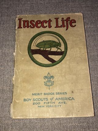 Vintage 1925 Bsa Insect Life Merit Badge Series Booklet Boy Scouts America 214pg