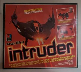 Vintage 1979 Mb Milton Bradley Star Bird Intruder Toy Space Ship Box