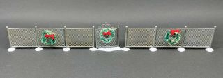 Dept 56 Chain Link Fence With Gate & Wreaths (52345) - Village Accessory