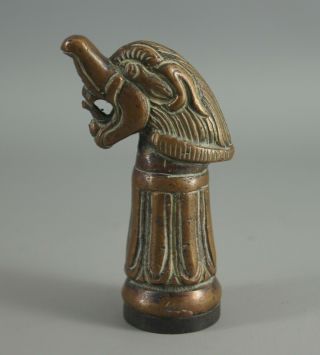 Fine Antique 19th C Tibetan Tibet Bronze Seal &box W/ Screw End Chinese Interest