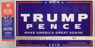 2 Donald Trump Mike Pence 2016 President Campaign All Weather Yard Sign