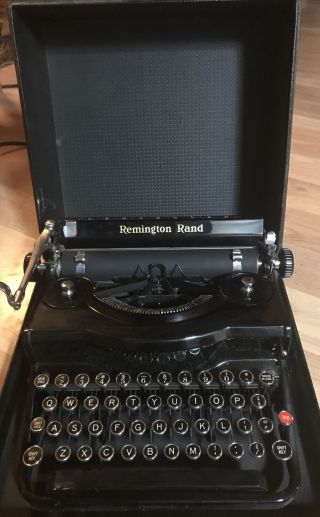 Vintage Remington Rand Model 1 Portable Typewriter With Case