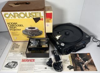 Vintage Kodak 760h Carousel Projector W/ Box,  Manuals,  Remote,  Stack Loader
