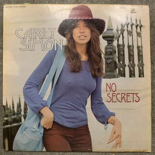 Carly Simon - No Secrets Vinyl Lp.  1972 Elektra K42127.  You 