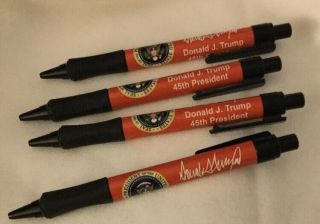 6 Trump Signature Red Pens Eagle Seal President 45th Pen W Signed Name = Six