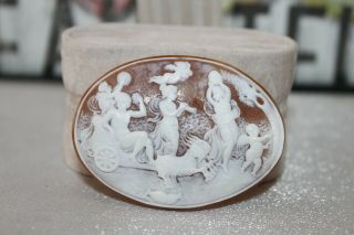Victorian Vtg Large Carved Hard Stone / Shell Cameo High Relief 1 3/4 " X 2 1/4 "