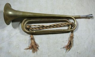 Vintage Us Military Regulation Bugle Made In Usa