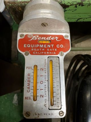 Vintage J.  H.  Bender Magnetic Caster Camber Gauge Model 400 Jh Equipment Company