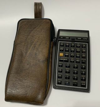 Vintage Hp Hewlett - Packard 41c Scientific Calculator W/ Case Fully Functional
