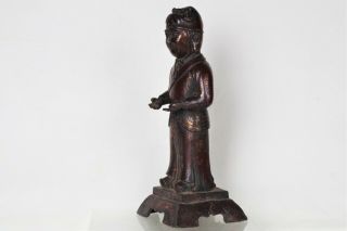 Fabulous Antique Chinese Ming Dynasty or Earlier Bronze/Gilt Figure (31.  7cm) 3