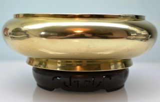 A Good Quality Antique 19th Century Chinese Heavy Bronze Censer Style Bowl Qing