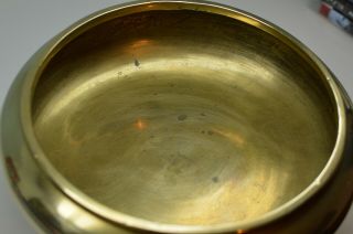 a good quality antique 19th century Chinese heavy bronze censer style bowl Qing 3