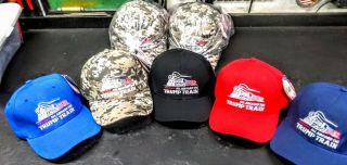 Six Pack (6) All Aboard The Trump Train Hats/caps With Tags