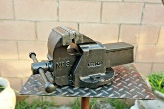 Vintage Record No.  3 Machinist Bench Vise,  4  Jaws,  32 Lbs Vice Made In England