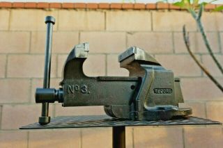 VINTAGE RECORD No.  3 MACHINIST BENCH VISE,  4  JAWS,  32 LBS VICE MADE IN ENGLAND 3
