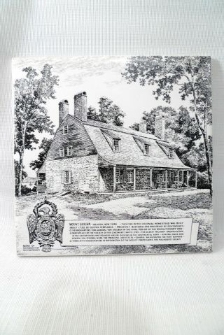 Vintage John Gould Historical Ceramic Tile Mount Gulian Verplanck Beacon Ny