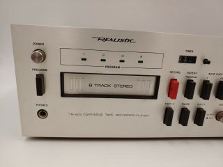 Vintage Realistic TR - 803 8 Track Cartridge Tape Recorder Player 14 - 933 see VIDEO 2