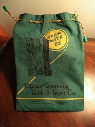 Vintage Deposit Guaranty Bank & Trust Co.  Coin Drawstring Bag