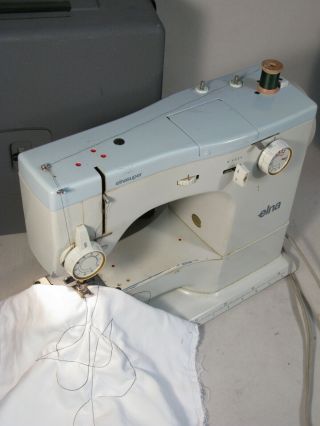 Vintage Elna Elnasuper 62c Sewing Machine In Case With Foot Pedal -