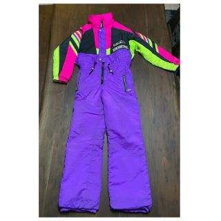 Roffe Vintage 80’s Neon Purple Pink Ski Suit