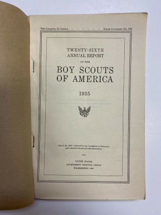 Vintage 1935 26th Annual Report of the Boy Scouts Of America No.  328 2