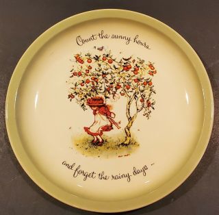 Vintage Holly Hobbie Collector Plate 1972 " Count The Sunny Hours.  "