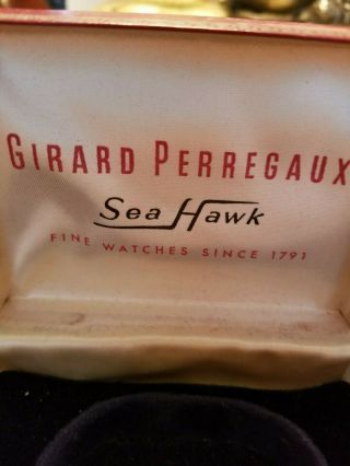 Extremely Rare Girard Perregaux Sea Hawk Watch Box 1960s Vintage Red And Gold