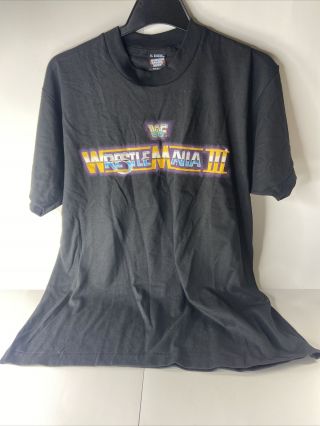 Rare Vintage Wwf Wrestlemania 3 Shirt Pontiac Silverdome Hogan Andre Sz Xl 2