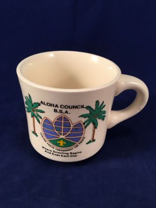Boy Scouts Coffee Mug Vintage Bsa Aloha Council