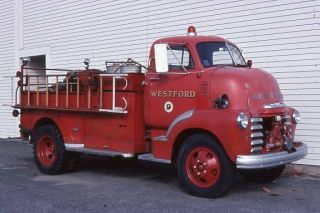 Westford Ma Engine 9 1950s Chevrolet Pumper - Fire Apparatus Slide