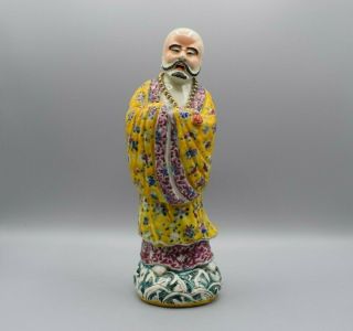 A Large Chinese Famille Rose Figure Of An Immortal 20th C.