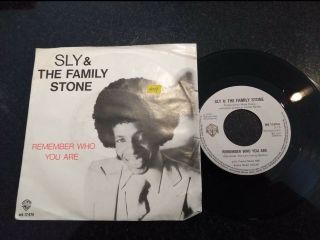 Sly And The Family Stone " Remember Who You Are " Rare Dutch Press 7 "
