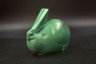 Japanese Bronze Rabbit Ornament Okimono Saegusa Sotaro Bos217