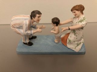 1983 Norman Rockwell Museums American Family Series “baby’s First Step” Figurine
