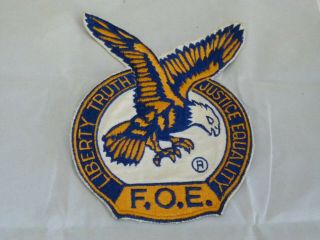 Vintage Fraternal Order Of Eagles Large Embroidered Patch