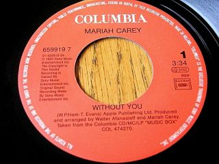 Mariah Carey - Without You 7 " Vinyl (ex)