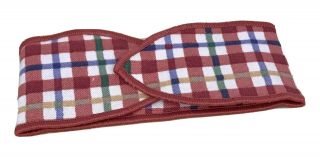 Longaberger Cherry Red Plaid Small Handle Tie