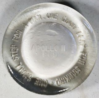 Vintage 1969 Fenton Glass Apollo 11 Moon Landing Paperweight -