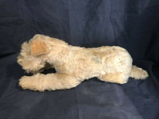 Antique Mohair Airedale Terrier Dog Movable Head 14 " Long