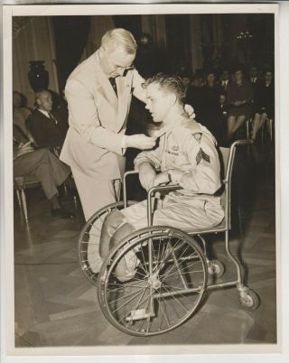 2 1940s Press Photos - President Truman - With Sgt.  Ralph Neppel & Liberty Bell
