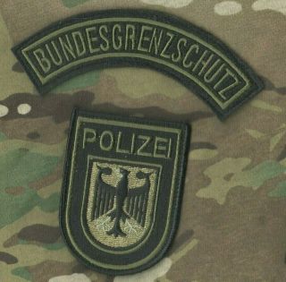 Bgs Bundespolizei Gsg 9 Bpol Oder Bundesgrenzschutz Velkrö Insignia 2 - Pc Set