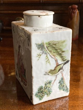 Old Chinese Porcelain Tea Caddy Pot Republic Period Style