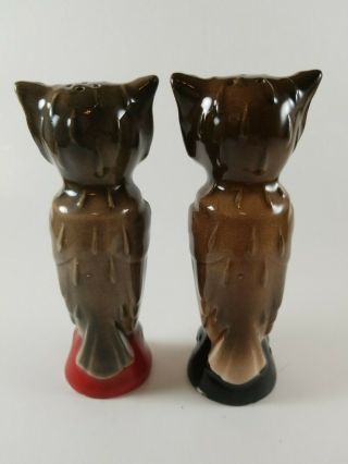 Vintage Tall Owl Salt And Pepper Shakers Japan 3