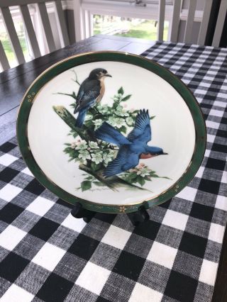 " Bluebirds " Decorative Plate From The Songbirds Of Roger Tory Peterson