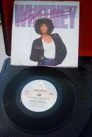 Whitney Houston ‎– So Emotional Vinyl 7 " P/s Single Uk Arista Ris 43 1987