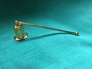 Partylite Candle Snuffer Chatham Model Polished Brass Finish Bell Swivel - B11